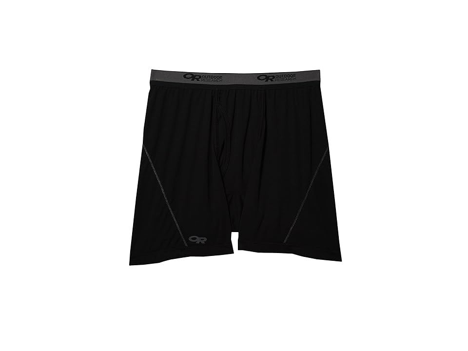 

Outdoor Research Echo Boxer Briefs (Black/Pewter) Men's Underwear