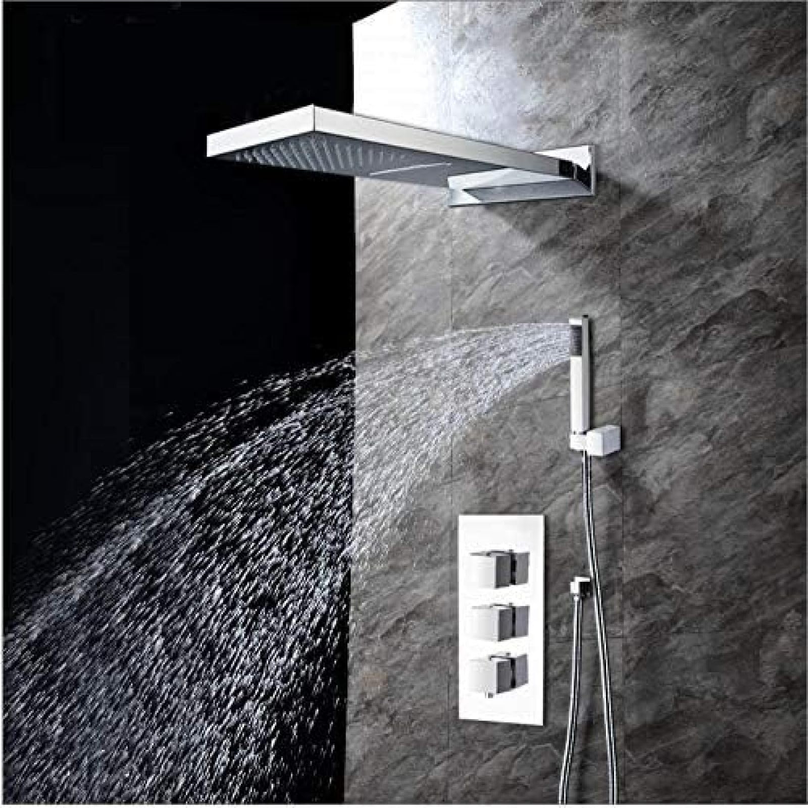Colonne de douche en acier inoxydable avec jets massants de luxe - 7