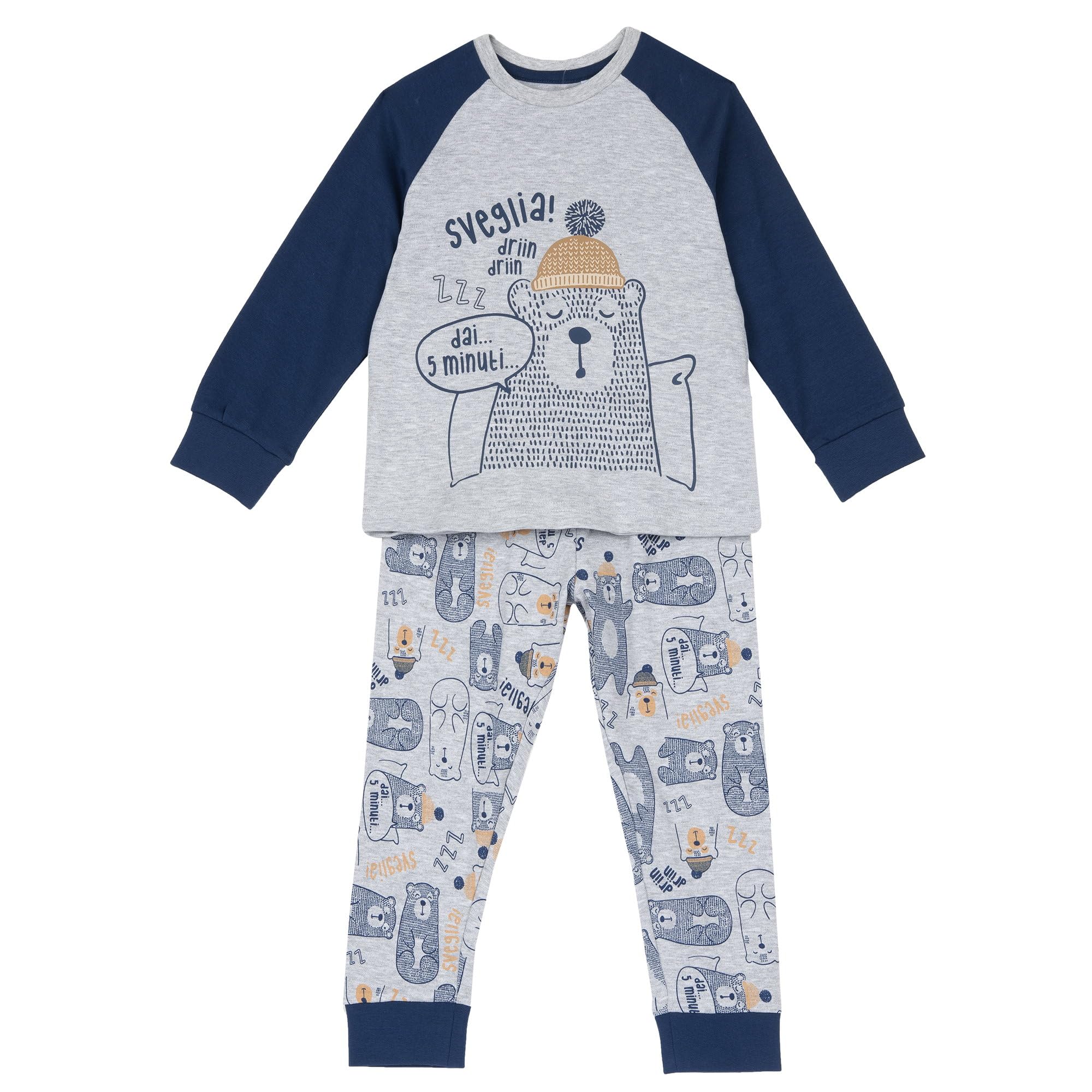 Chicco, Pyjama Enfant Manches Longues, en Tissu Doux, Vêtements Enfant, Designed in Italy