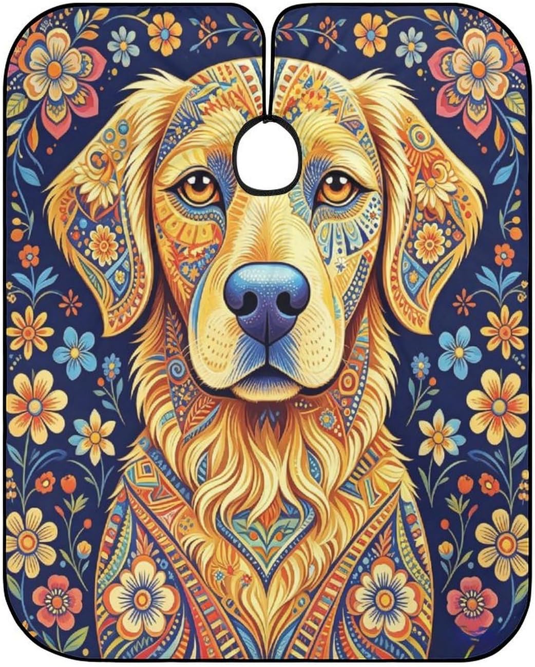 Trippy Dog Hair Stylist Apron Waterproof Barber Cape | Hair Cutting Cape Lightweight for Men and Women with Adjustable Snap Closure,Soft,Durable,for Barber and Home 56.7*66.9 Inch
