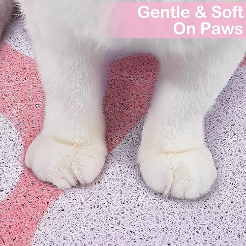 Miniatura 5 de Tapete grande de arena para gatos, tapete antideslizante para caja de arena para gatos, tapete suave para arena para gatos, tapete duradero para