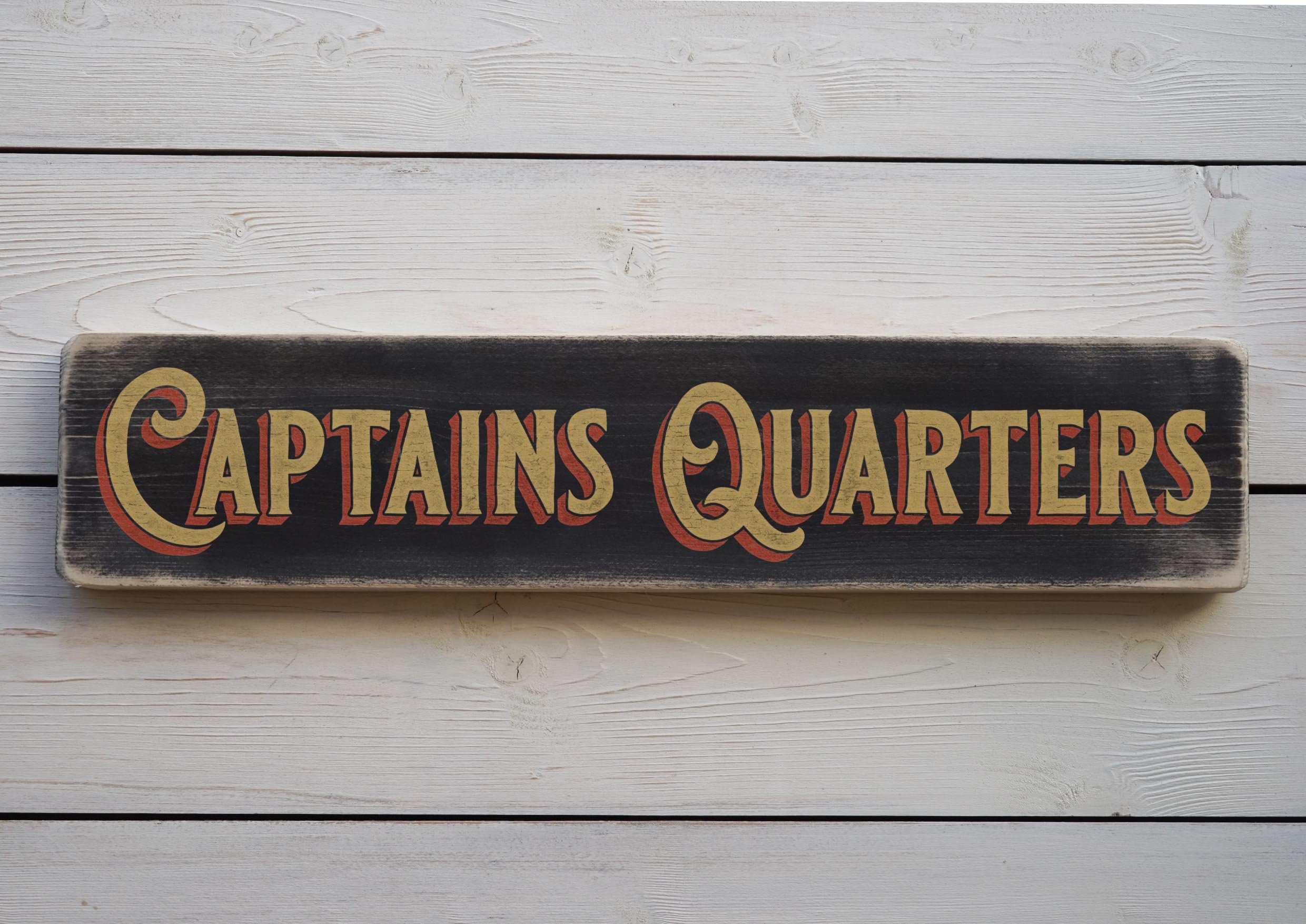 Szhmz Colour-795 Metal Signs Captains Quarters Vintage Style Metalen Sign. Handmade Retro Home Gift Metalen Signs With Sayings 4X16 Inch