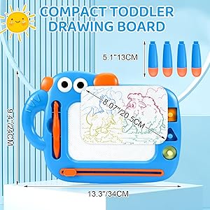Magnetic Drawing Board for Toddler Boys, Toys for 1 2 3 Year Old Boy, Mess Free Doodle Board Pad, Kids Magna Writing Board, Educational Toys for Toddlers 1-3, Etch Sketch Birthday Easter Gifts for Kid