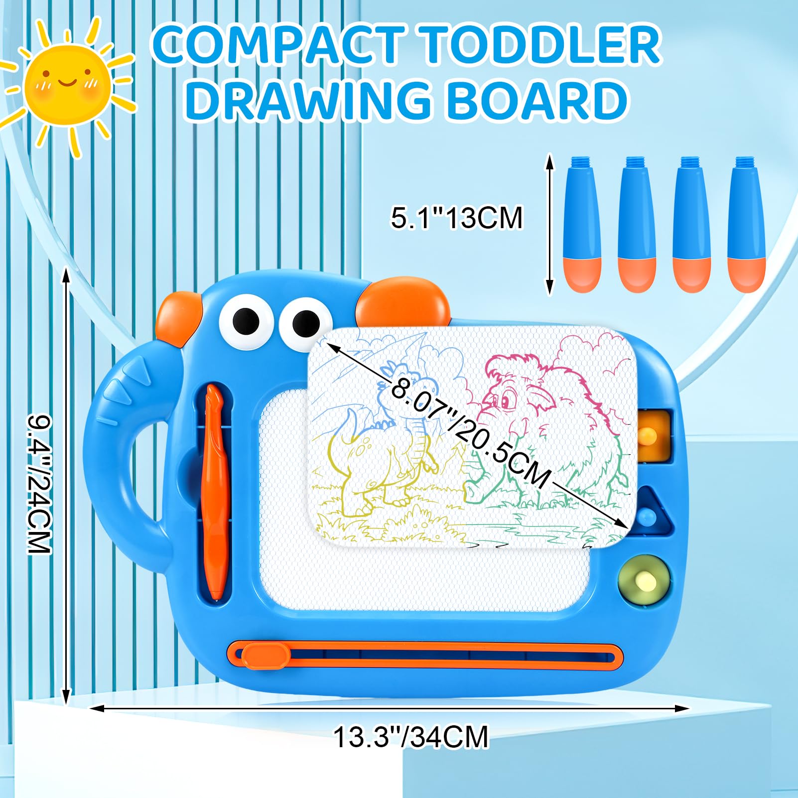 Tablero magnético de dibujo para niños pequeños, juguetes para niños de 1, 2, 3 años, almohadilla de tablero de garabatos sin ensuciar, tablero de escritura Magna, juguetes educativos para niños 7