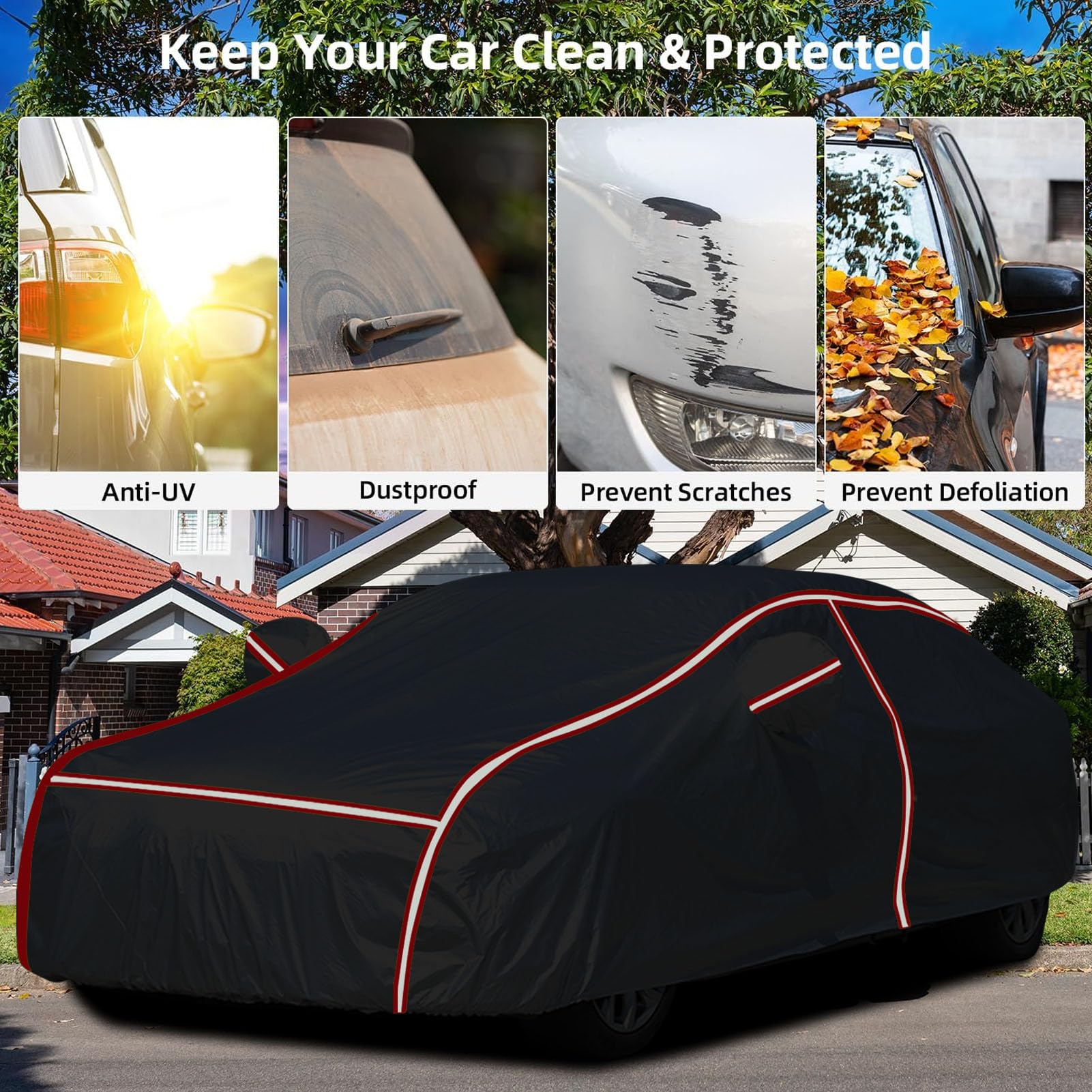 Telo Copriauto Per Saab 900 Cabrio 1986-1994 - Impermeabile, Anti-UV, Misure 469x169x142 Cm