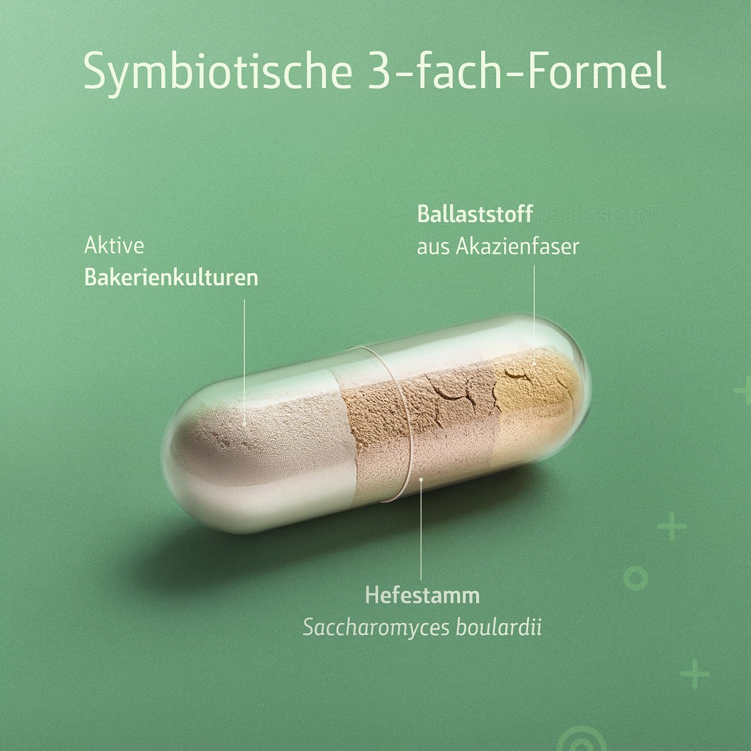 Combi Flora SymBIO - Kulturen Komplex mit aufeinander abgestimmten Bakterienstämmen + Akazienfaser - vegane Kapseln - hochdosiert, Bio-Qualität