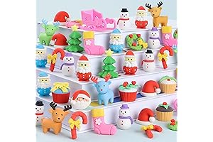 Christmas Erasers Kits for Kids, Bulk 3D Christmas Pencil Erasers Assortment, Xmas...