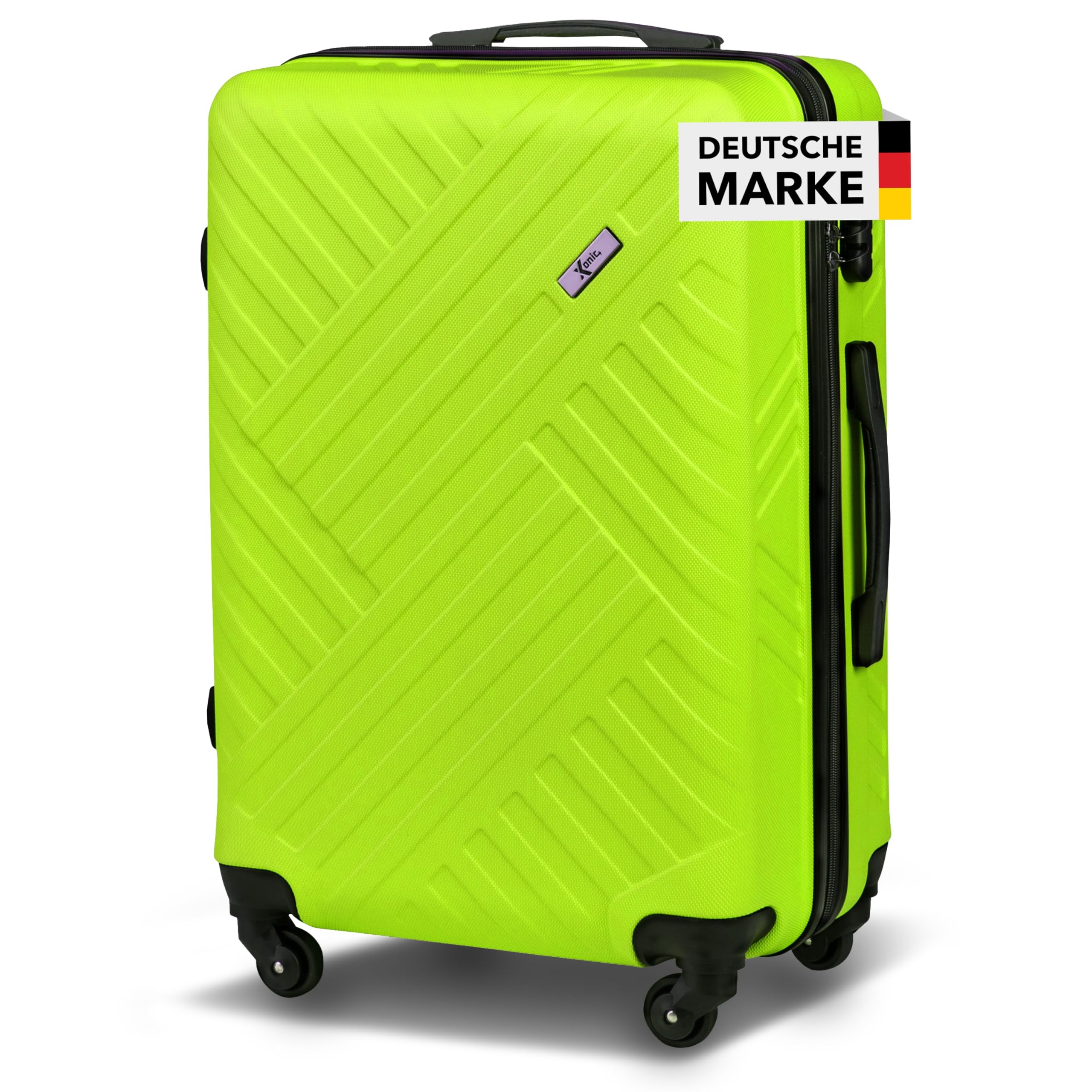 Xonic Design Reisekoffer mit Rollen– ABS Hartschalenkoffer 360° Leichtlauf-Rollen – hochwertige Koffer Trolleys Zahlenschloss in M, L, XL oder Set –Handgepäck Koffer, Suitcase