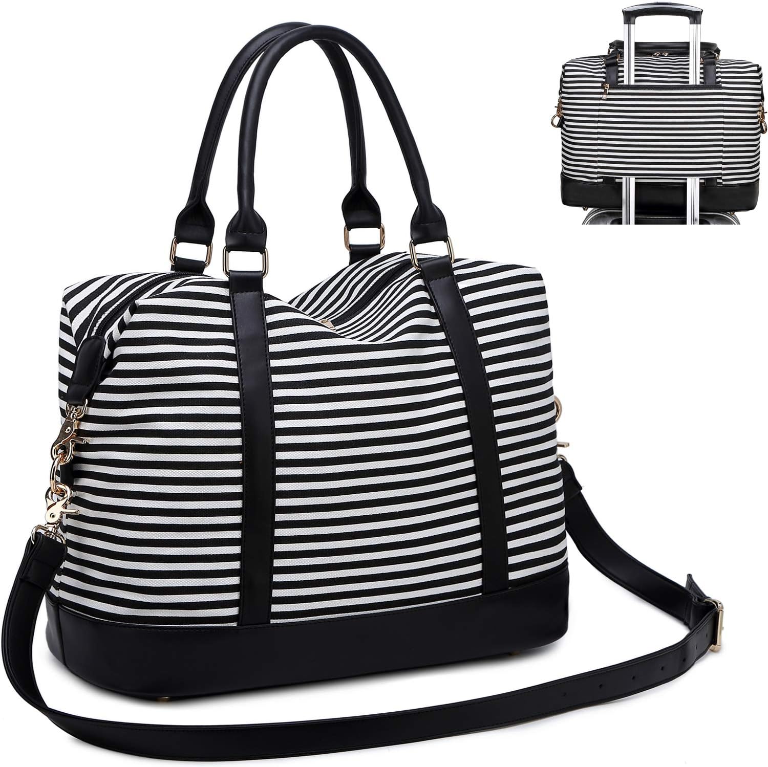 Women Ladies Travel Bag Canvas Weekend Overnight Carry On Luggage Bags