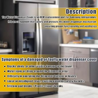 DA97-12942A Refrigerator Water Dispenser Cover for Samsung Refrigerators
