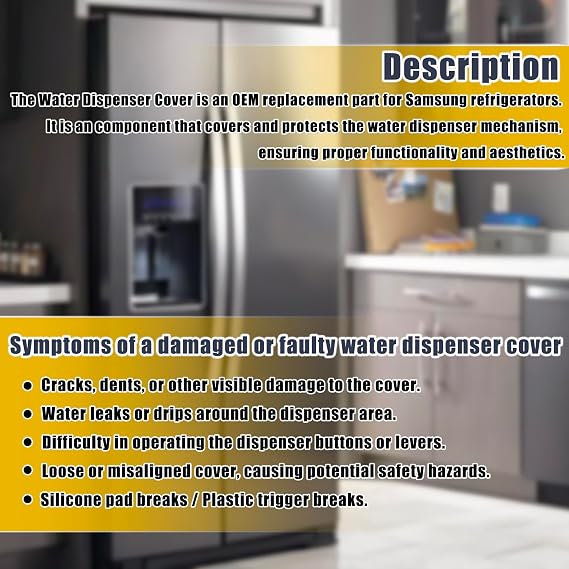 DA97-12942A Refrigerator Water Dispenser Cover for Samsung Refrigerators