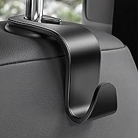 Vista 3 de Paquete de 4 ganchos para reposacabezas de asiento de automóvil, soporte organizador universal para asiento de automóvil (negro)