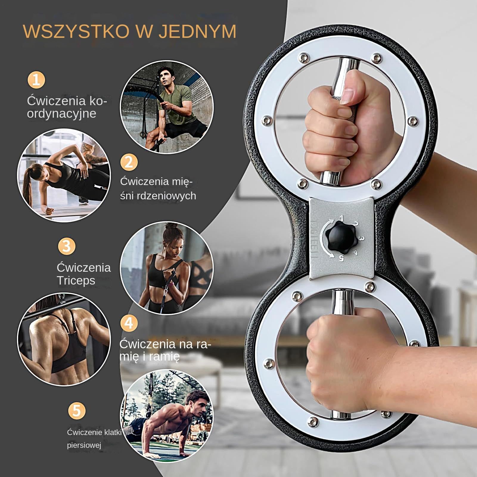 Trenażer Przedramion Regulowany Wzmacniacz Dłoni, Ćwiczenia Chwytu, Trening | 5,44 kg Sprzęt Do Ćwiczeń Ramion Trenażer Chwytu Sprzęt do treningu siłowego Akcesoria do domowej si