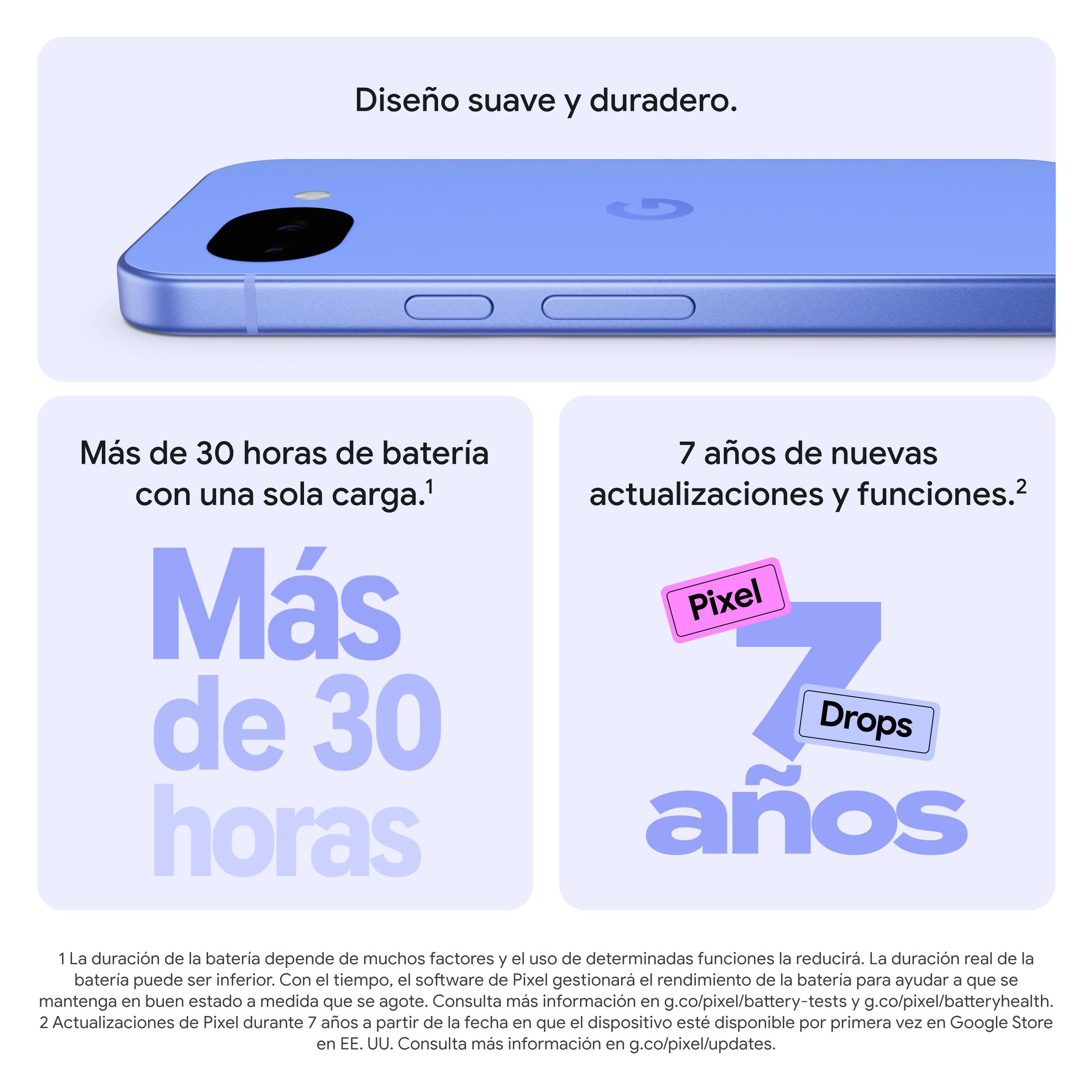 Google Pixel 10a - 7 años de Nuevas actualizaciones y Funciones, más de 30 Horas de batería, Asistente de Cámara, Gemini Live, Seguridad de Pixel - Gris Niebla, 128GB