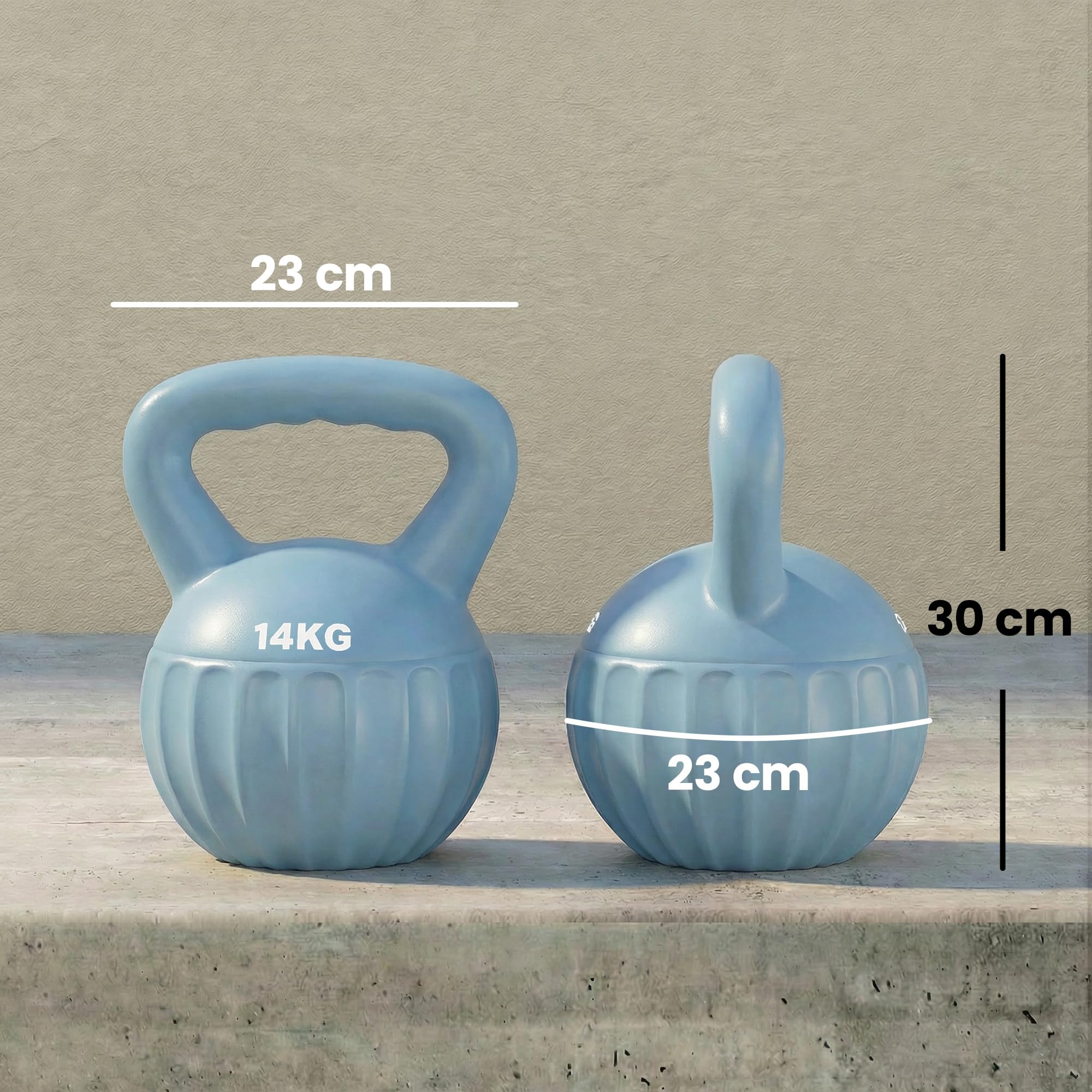 SPORTNOW Kettlebell 10/12/14 kg, Hantel mit rutschfestem Griff, Kugelhantel, Krafttraining, Workout, für Fitnessstudio, Blau