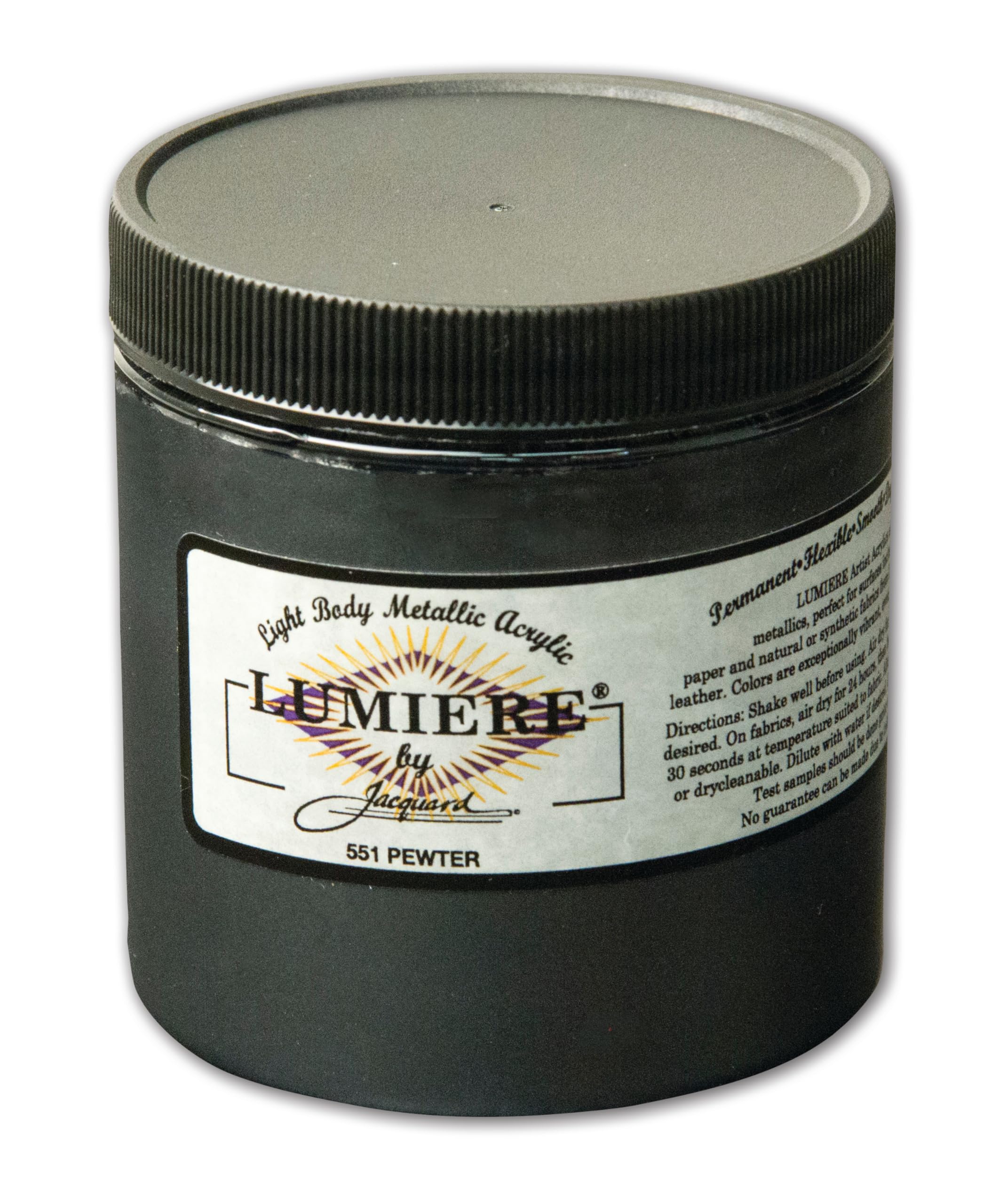Jacquard Lumiere Fabric Colour 551 Pewter 8oz Jar