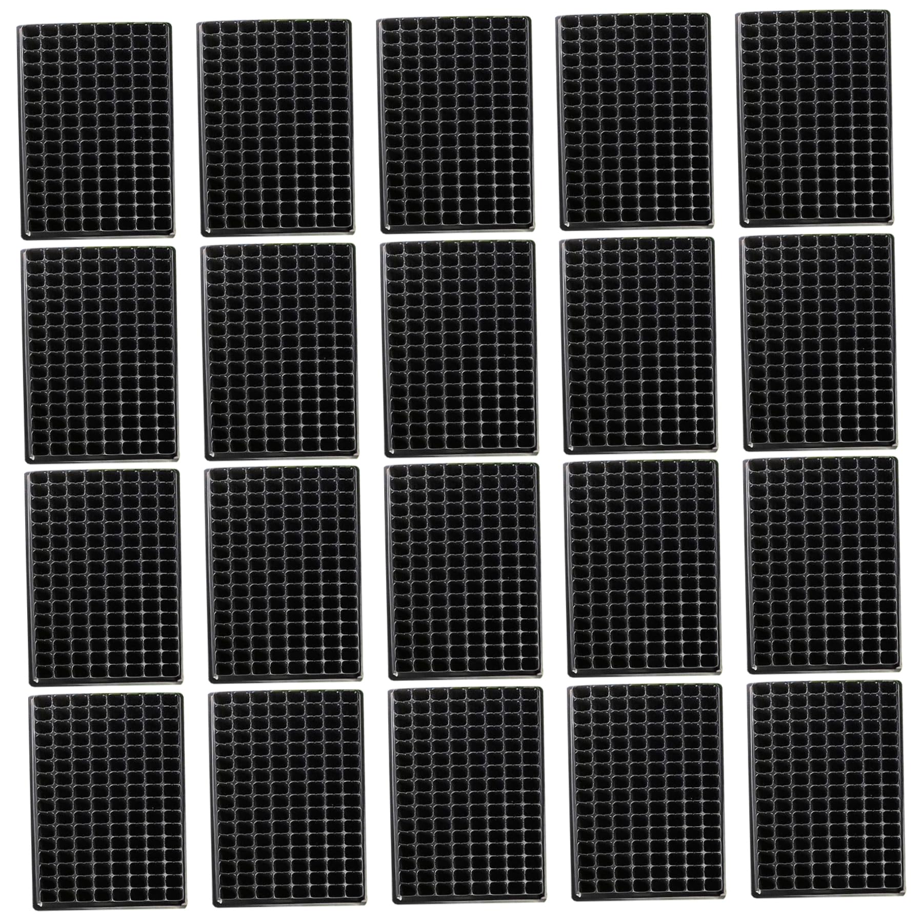 Licsaliwe 20Pcs Seed Starter Trays, 200 Hole - Flexible Pet Non-Toxic Plate For Gardening, 60Kg Load Capacity/ 21X11