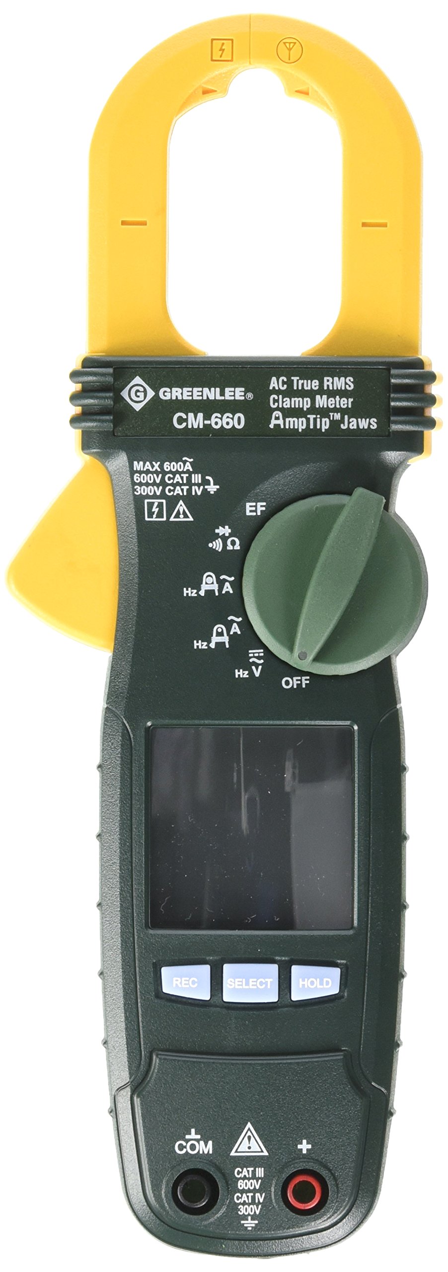 Greenlee CM-660-C Calibrated Clamp Meter, AC, 600-Amp