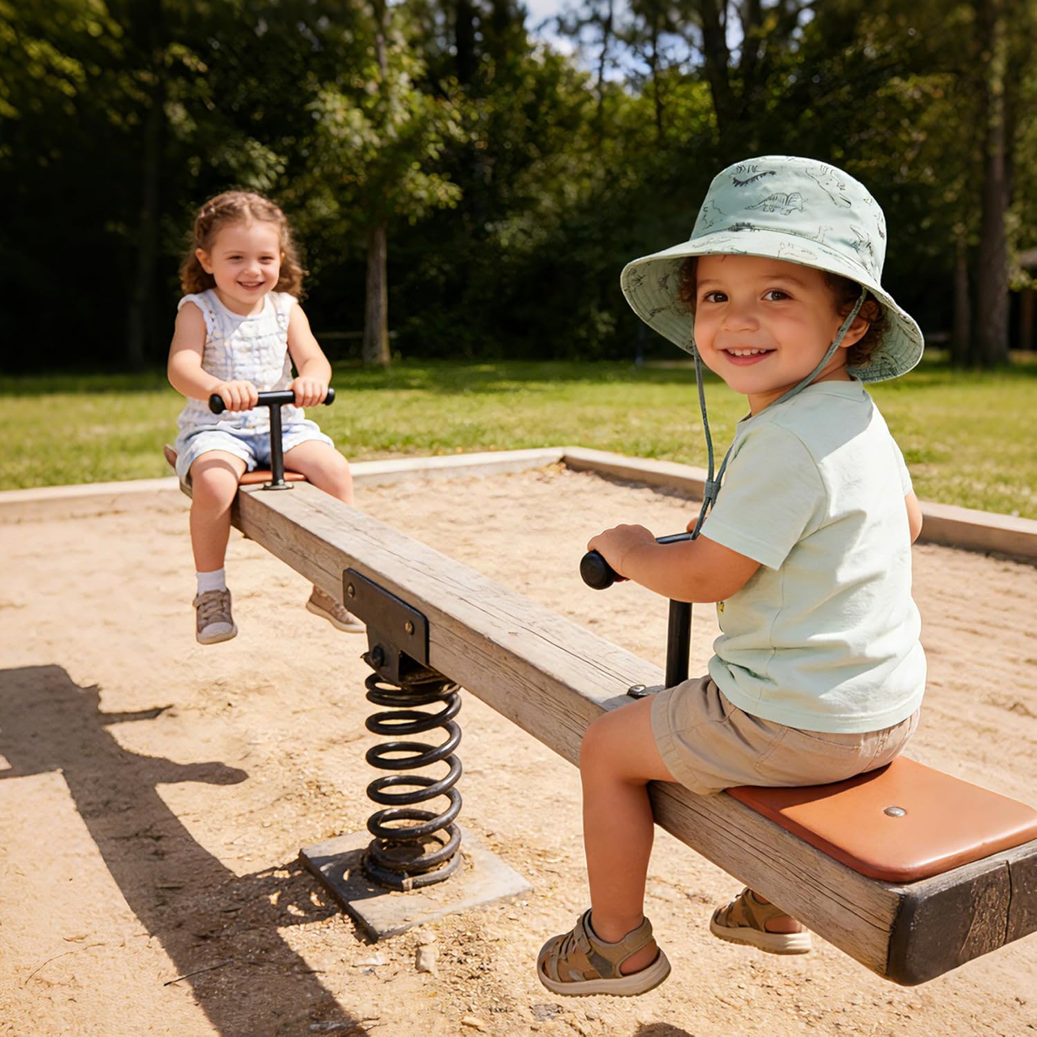 Baby Sun Hat UPF 50+ Sun Protective Toddler Bucket Hat Summer Kids Beach Hats Wide Brim Outdoor Play Hat for Boys Girls - Image 6
