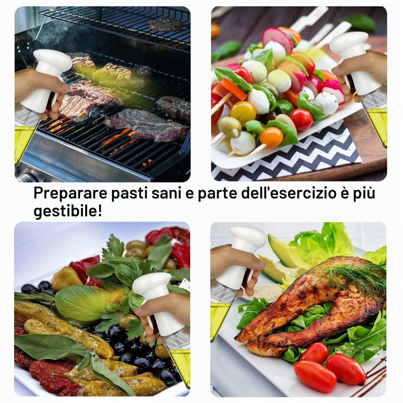 Spruzzino Olio, Nebulizzatore Olio per Friggitrice ad Aria, 200ML Olio Spray, Protezione Dalla Polvere Spruzzatore Olio