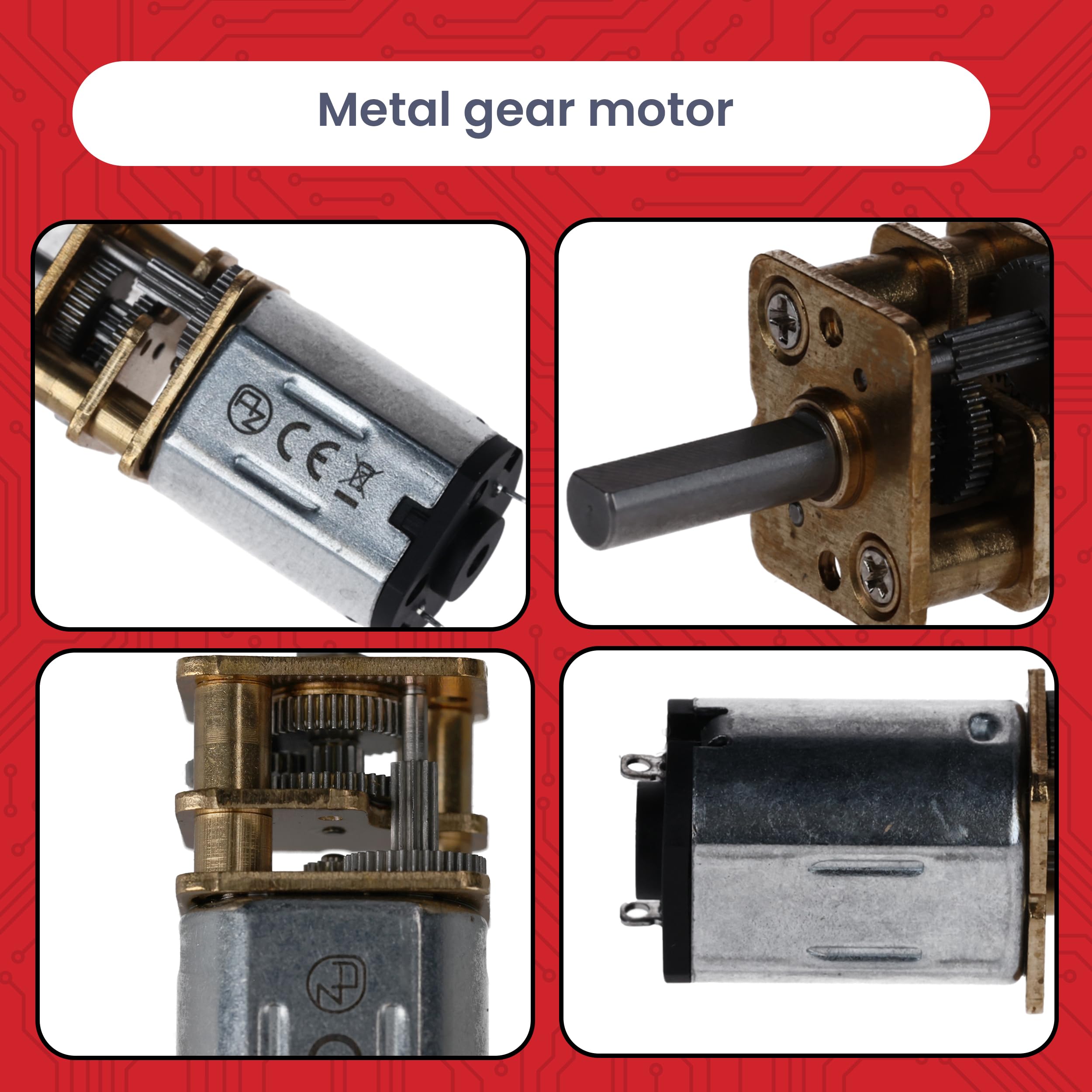AZDelivery 3 x GA12-N20 DC Transmission Motor, 3-12 V, Mini Metal Motor