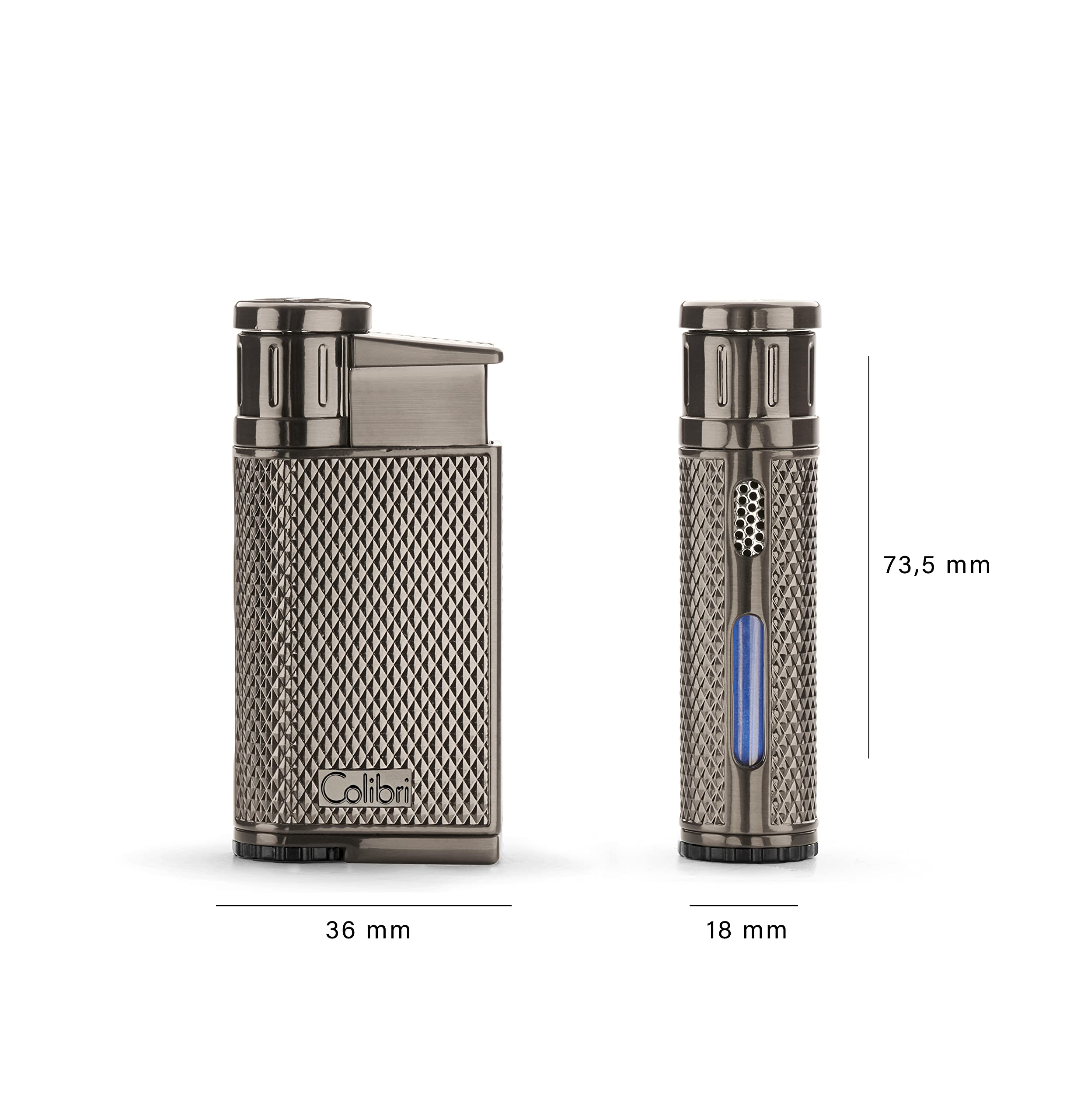 Briquet Colibri Evo Jet Flame | Allume-Cigare et Cigarettes | Résistant au Vent | Fonctionne avec du Butane (Non Inclus) | Coffret Cadeau élégant | Garantie de Deux Ans