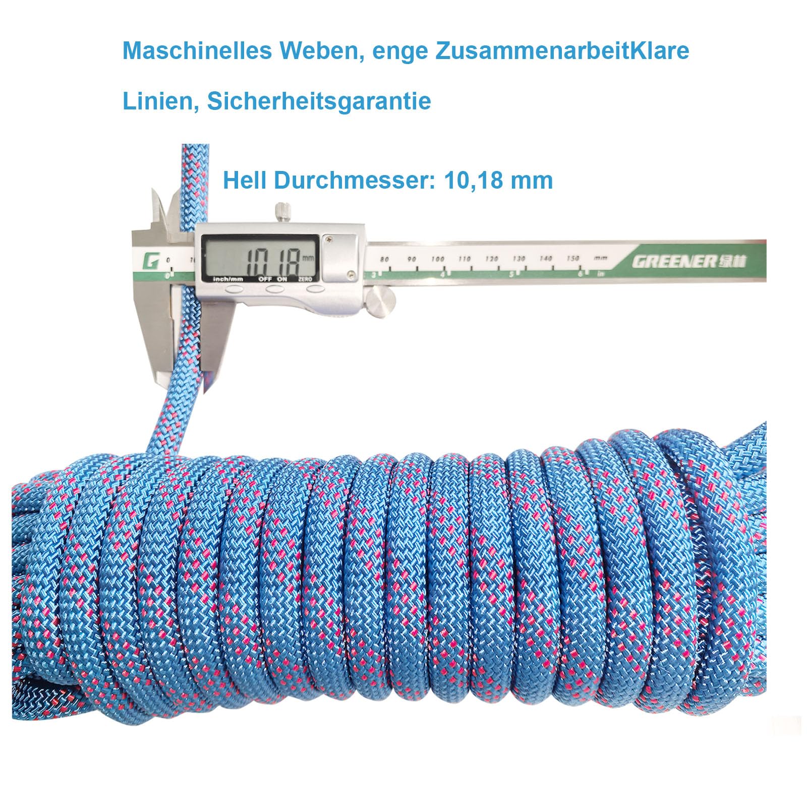 Cuerda de escalada de 10 mm, cuerda de nailon estática, 90 m, para rescate de altitudes, montañismo, embarcaciones, anclajes y polipastos, alta capacidad de carga y resistencia a la abrasión