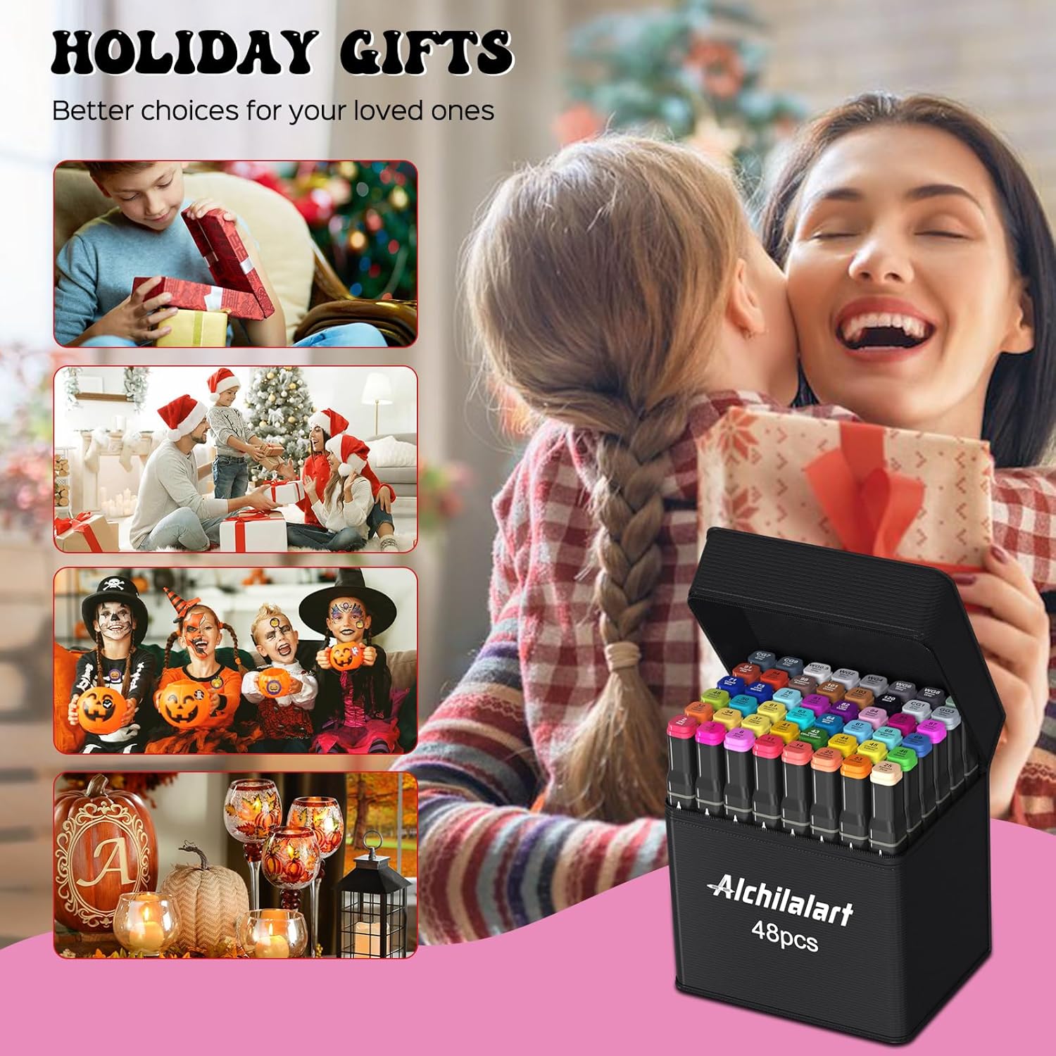 alchilalart 48色 アルコールベースのマーカー アルコールマーカー