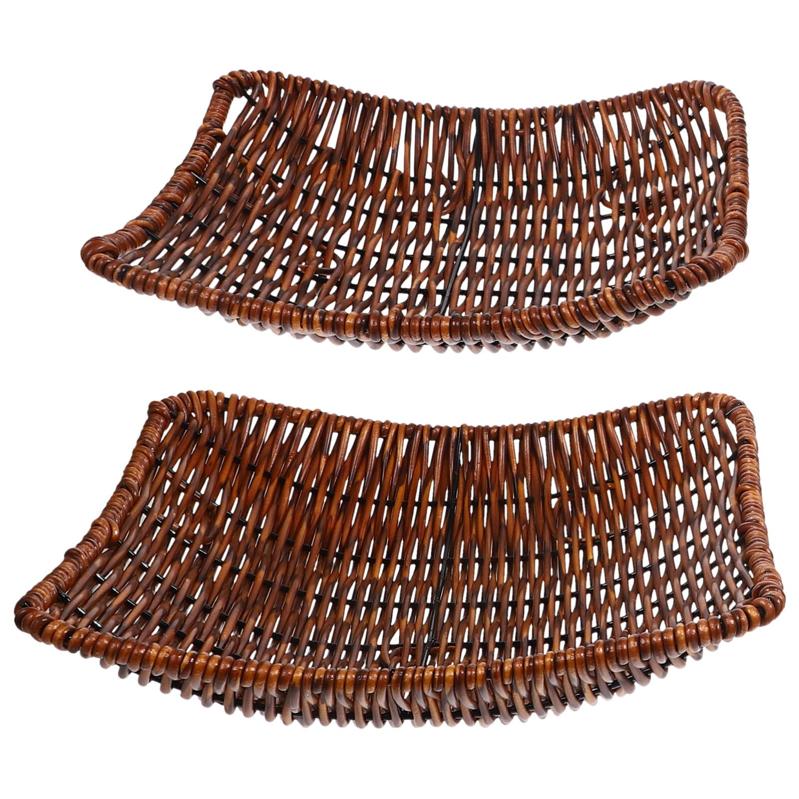 SOLUSTRE 2pcs Snack Basket Candy Container Fries Holder Decorative Basket Straw Fruit Basket Wicker Bread Tray Wicker Storage Bowls Fruit Organizer Sundries Basket Snack Storage Basket Nut