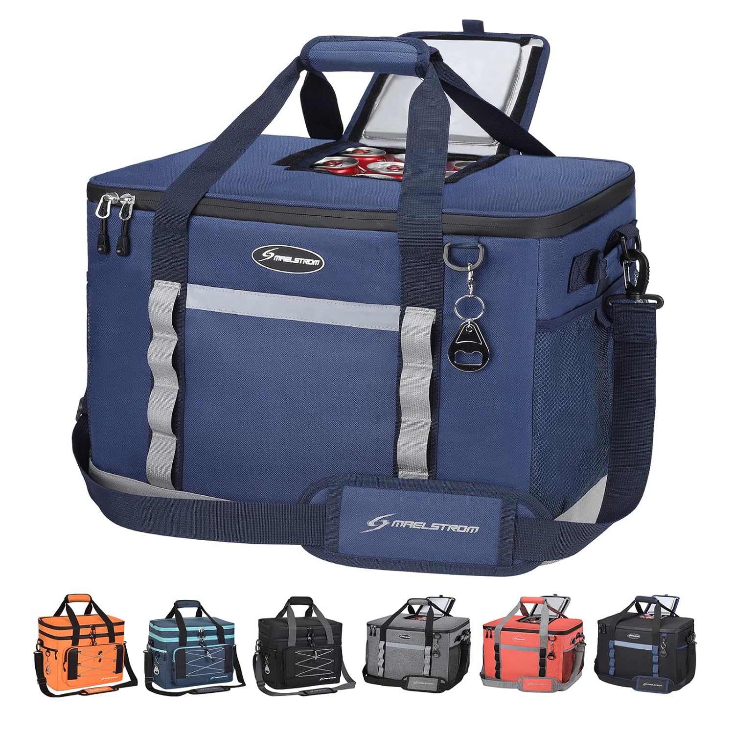 Maelstrom Collapsible Soft Cooler Bag 35 55 75 Cans Beach Cooler with Flip Top Lid Ice Chest Leakproof