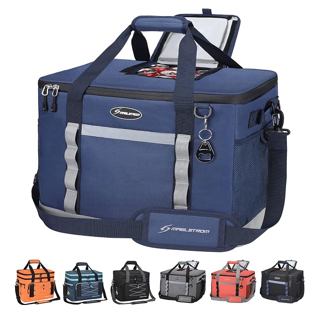 Maelstrom Collapsible Soft Cooler Bag 35 55 75 Cans Beach Cooler with Flip Top Lid Ice Chest Leakproof