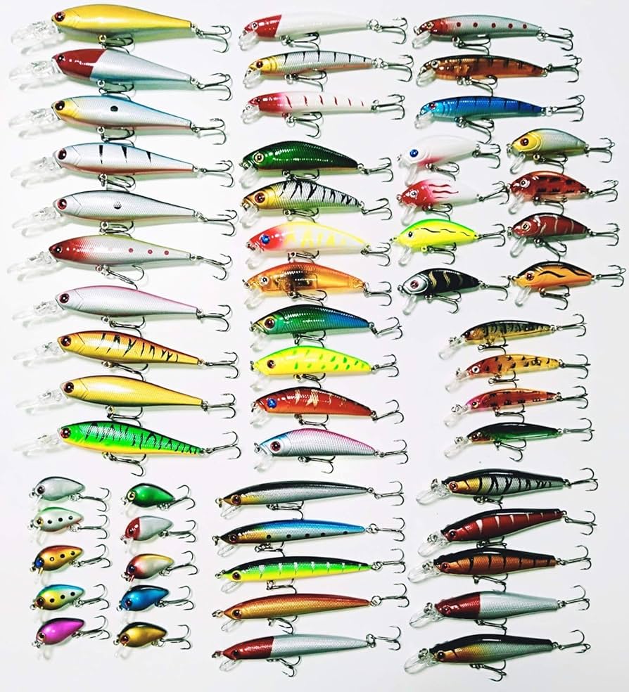 ルアー セット 56個 Amazon | 56個 釣具セット ハードルアー 多種類 釣り初心者 釣り