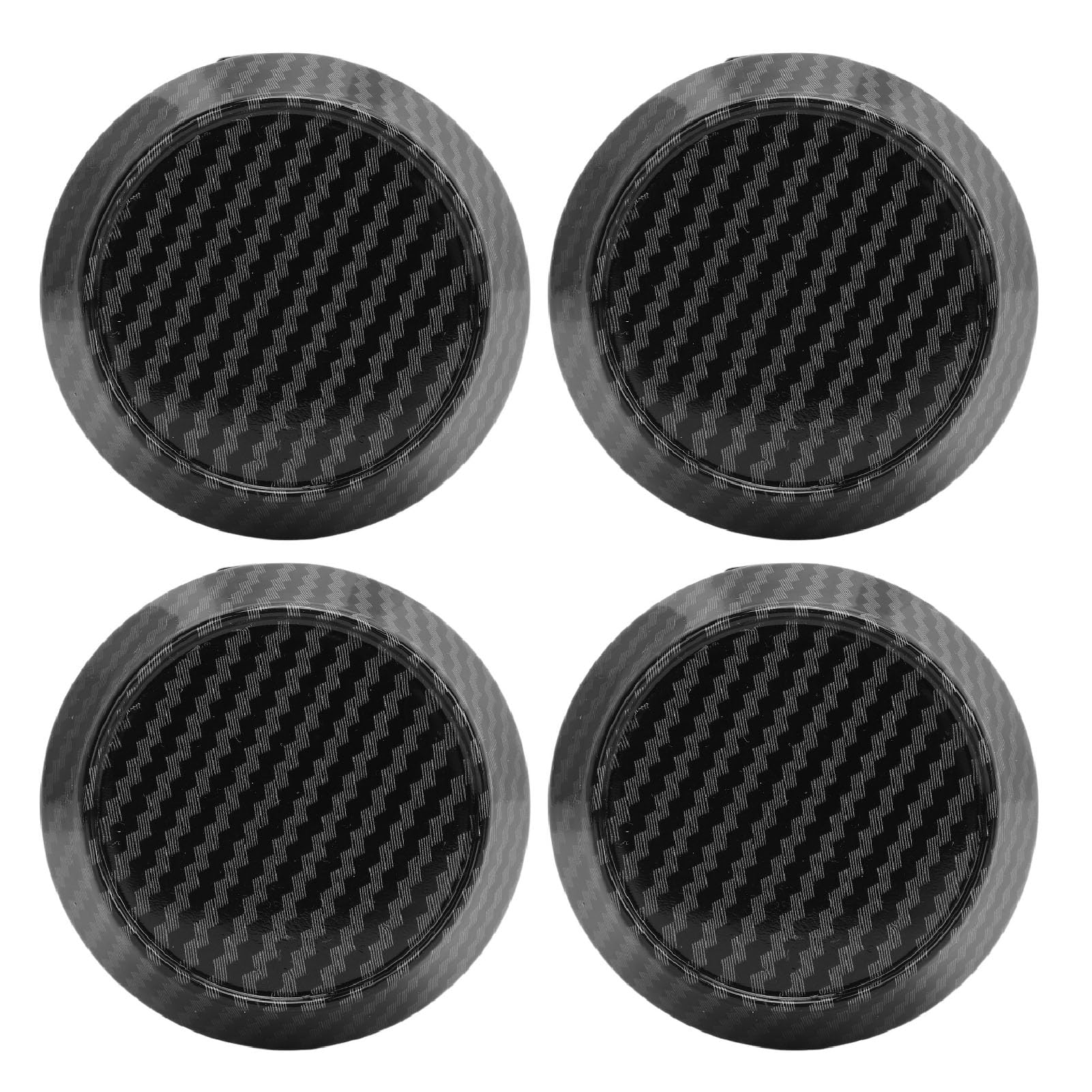 4 Pezzi Coprimozzi Universali in Fibra di Carbonio, ID 56mm OD 60mm, Coperture per Mozzi in Stile per Decorazioni Auto