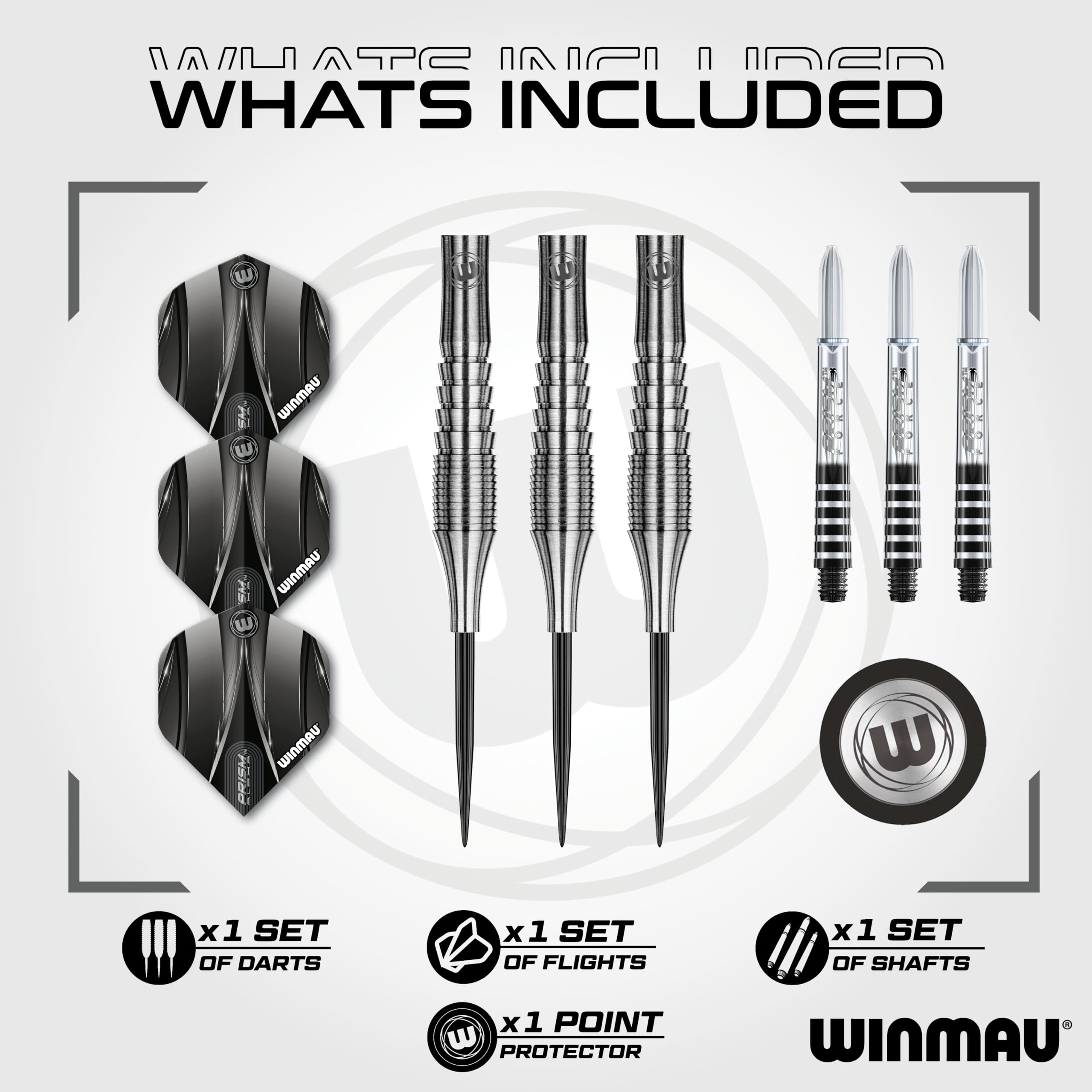 WINMAU Sniper V3 90% Freccette Steel Darts 21G.