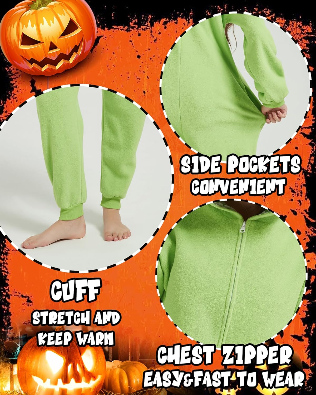 Cartoon Onesie Pajamas for Unisex Adults, Soft and Comfort Sleepwears& Homewears,Fun One Piece Halloween Costumes - Image 5