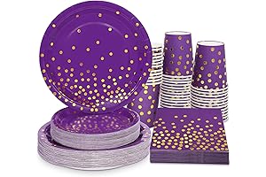 Purple and Gold Party Supplies for Graduation
