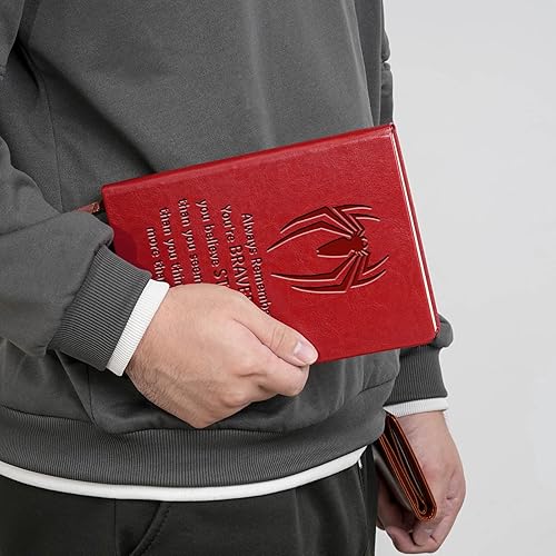 Miniatura 9 de JOHSBYD Super Spiderman Gifts Always Remember You're Braver Than You Believe - Cuaderno de cuero para fanáticos de Spiderman (con gran poder