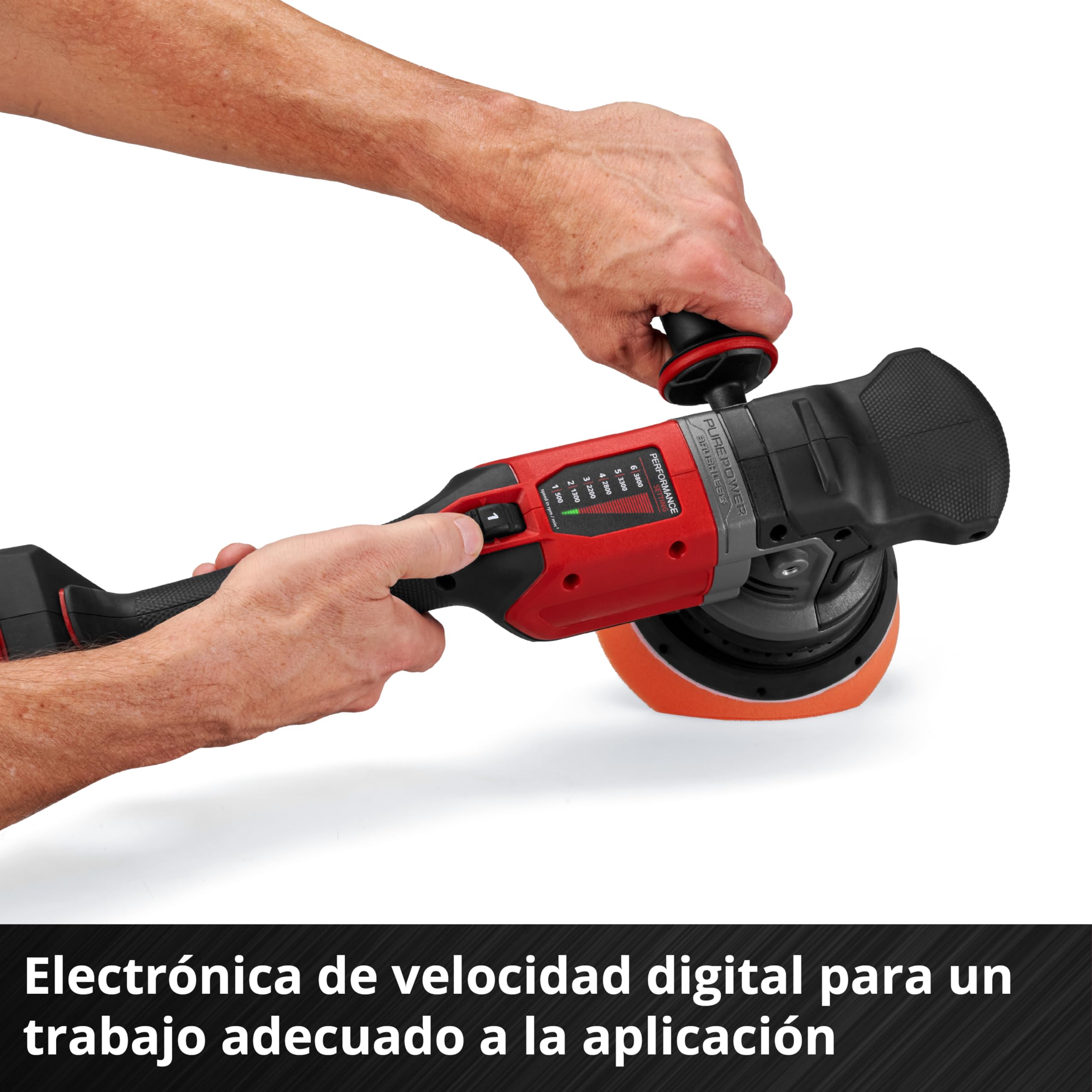 Einhell Professional pulidora excéntrica con batería CP-EP 18/125 Li BL-Solo Power X-Change (18 V, pulidora 125 mm, brushless, 3800 rpm, incl. 3 almohadillas de pulido, sin batería)