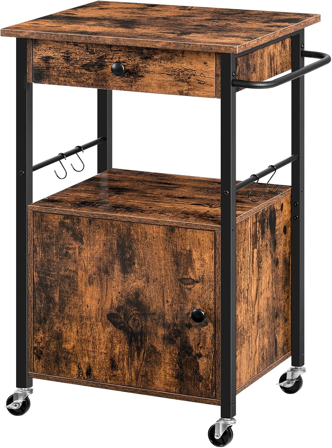 Buy HOOBRO Bar Cart with Storage and Drawer, Storage Cart on