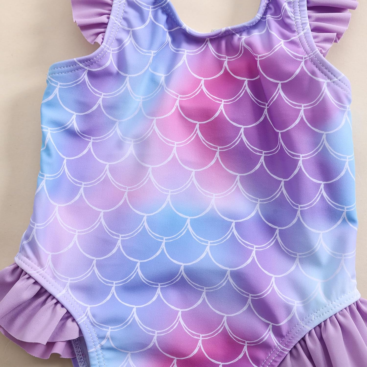 Baby Girls Swimsuit Infant Toddler Girl Bathing Suit Ruffle One Piece Beach Swimwear - Image 7