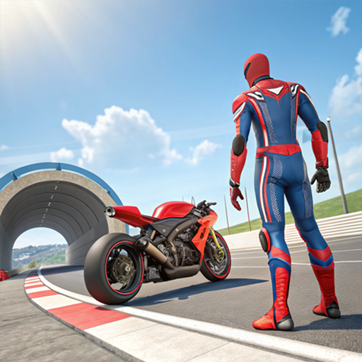Superhelden-Motorradrennspiele für Kinder, Spider-Hero-Motorradrennspiele, kostenlose Mega-Ramp-Stuntbike-Spiele und Kinderspiele