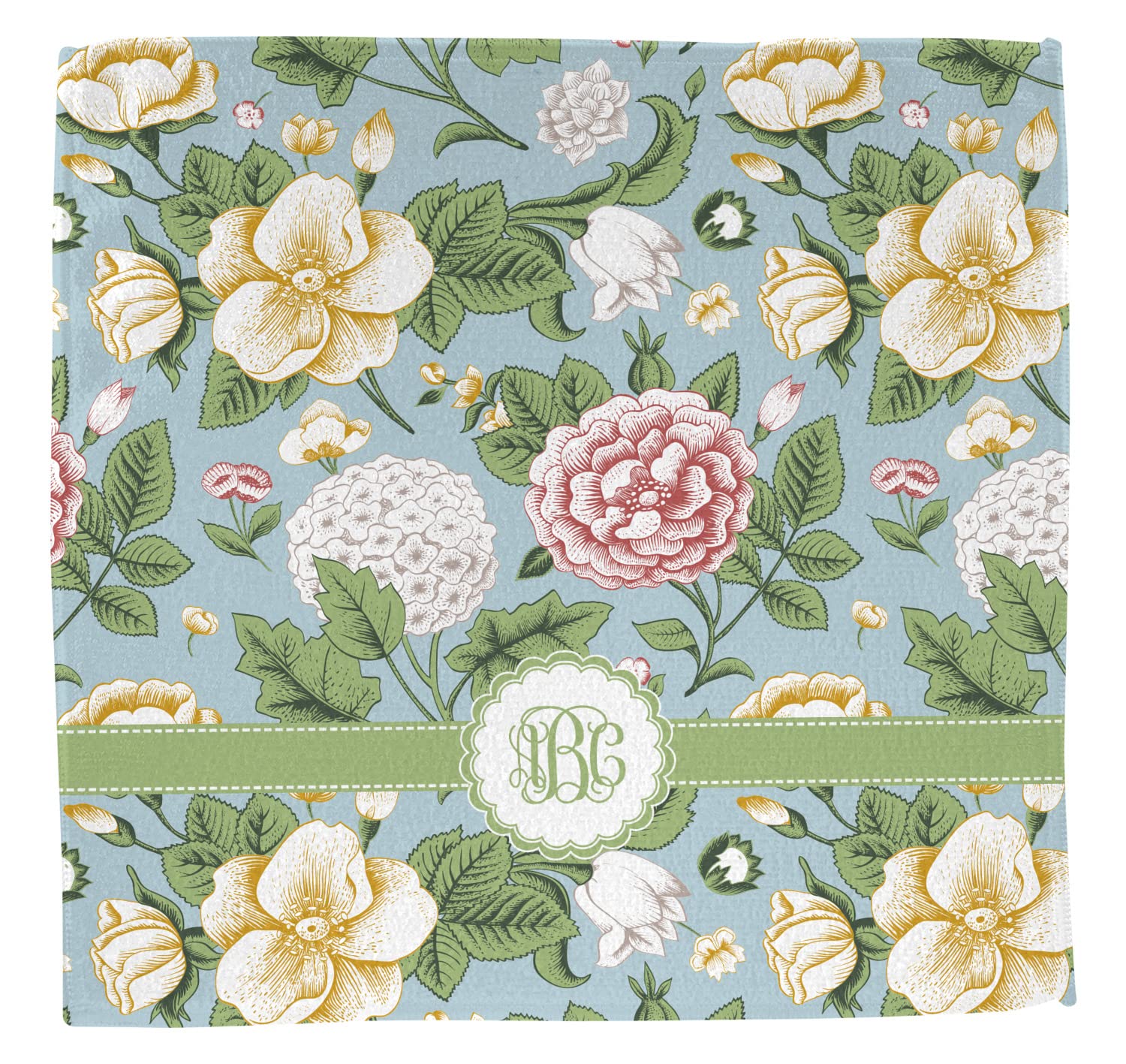 YouCustomizeIt Personalized Vintage Floral Washcloth