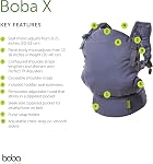 Boba X Baby Carrier - Newborn to Toddler Adjustable Porte-Bébé, 2-in-1 Convertible Front and Backpack Carrier 7 to 45 lbs, Ergonomic Baby Carrier with Crossable Straps (Organic Atlantic)