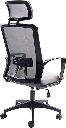 Miniatura 4 de Porthos Home Noe - Silla de oficina con reposacabezas, respaldo alto de malla, soporte lumbar, asiento ajustable en altura, mecanismo de inclinación