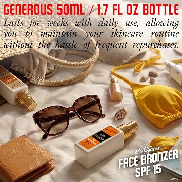 Eda Taspnar Gradual Face Tanning Lotion Bronzing Face Tanner with DHA, Ceramide NP & Phospholipids I Natural Glow Face Bronzer Lotion I Streak-Free Application I 50ml / 1.7 fl oz