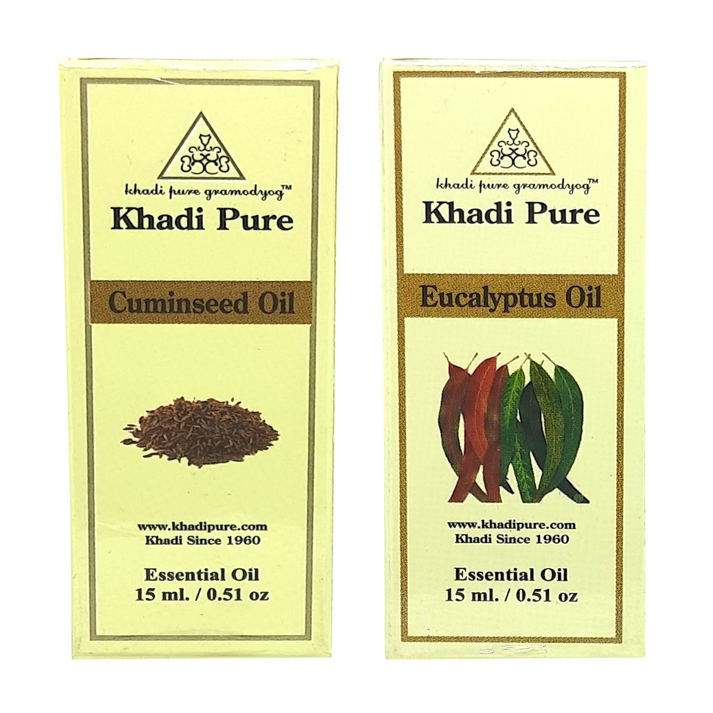 Khadi Pure Cuminseed & Eucalyptus Essential Oil, 15 Ml (Pack Of 2)-picture-48