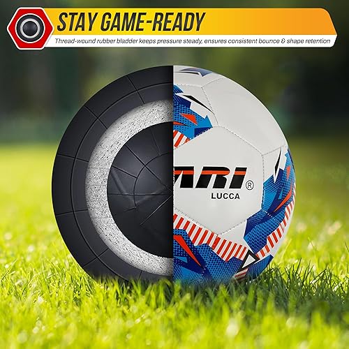 Miniatura 5 de Vizari Balón de fútbol juvenil  Fútbol para niños y niñas con construcción de TPU duradero para jugar en interiores y exteriores  Balón de fútbol