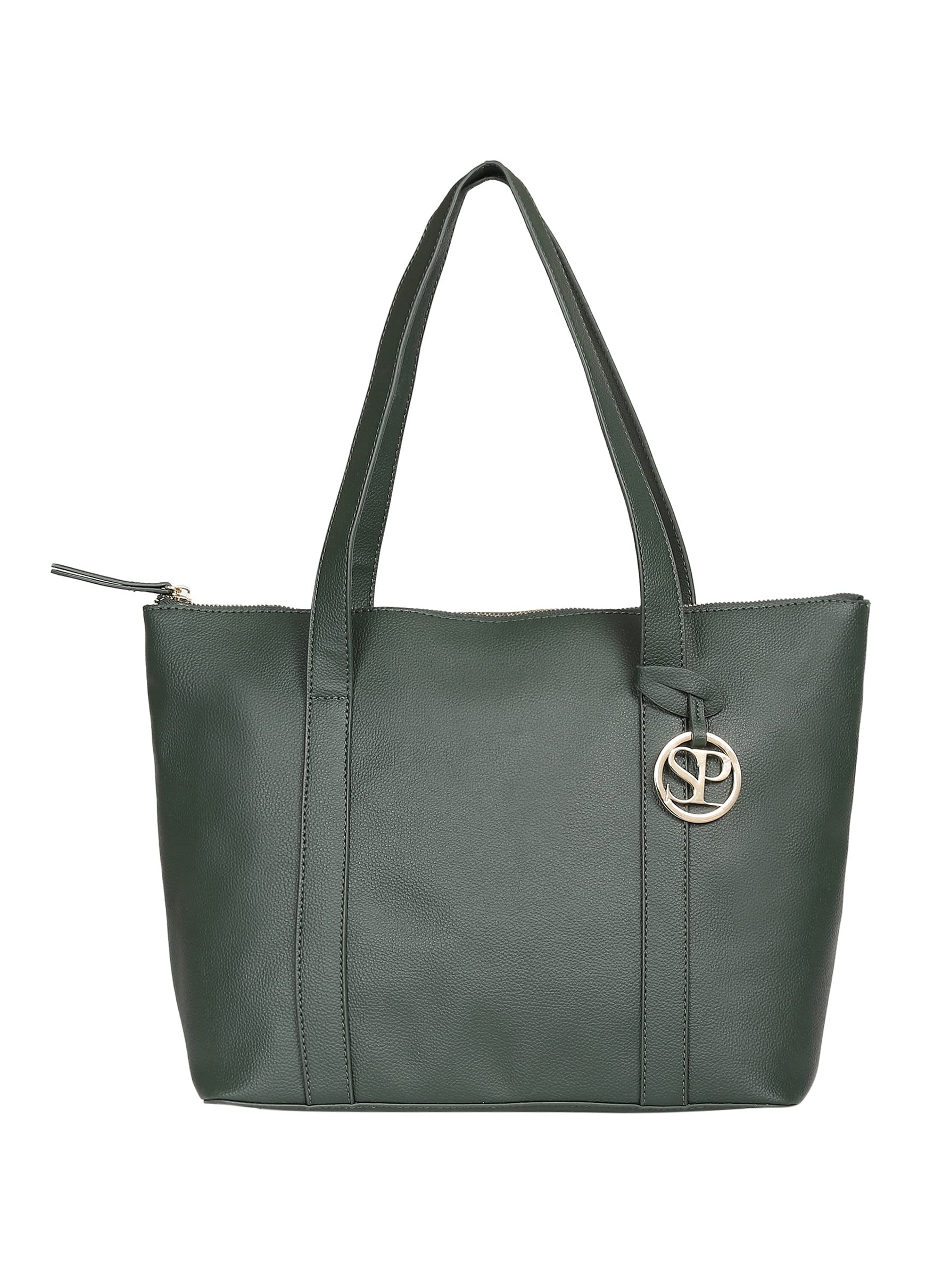 Satya Paul Faux Leather Green Olive Tote Bags For Women (B09QKJ634W) Amazon Price History, Amazon Price Tracker