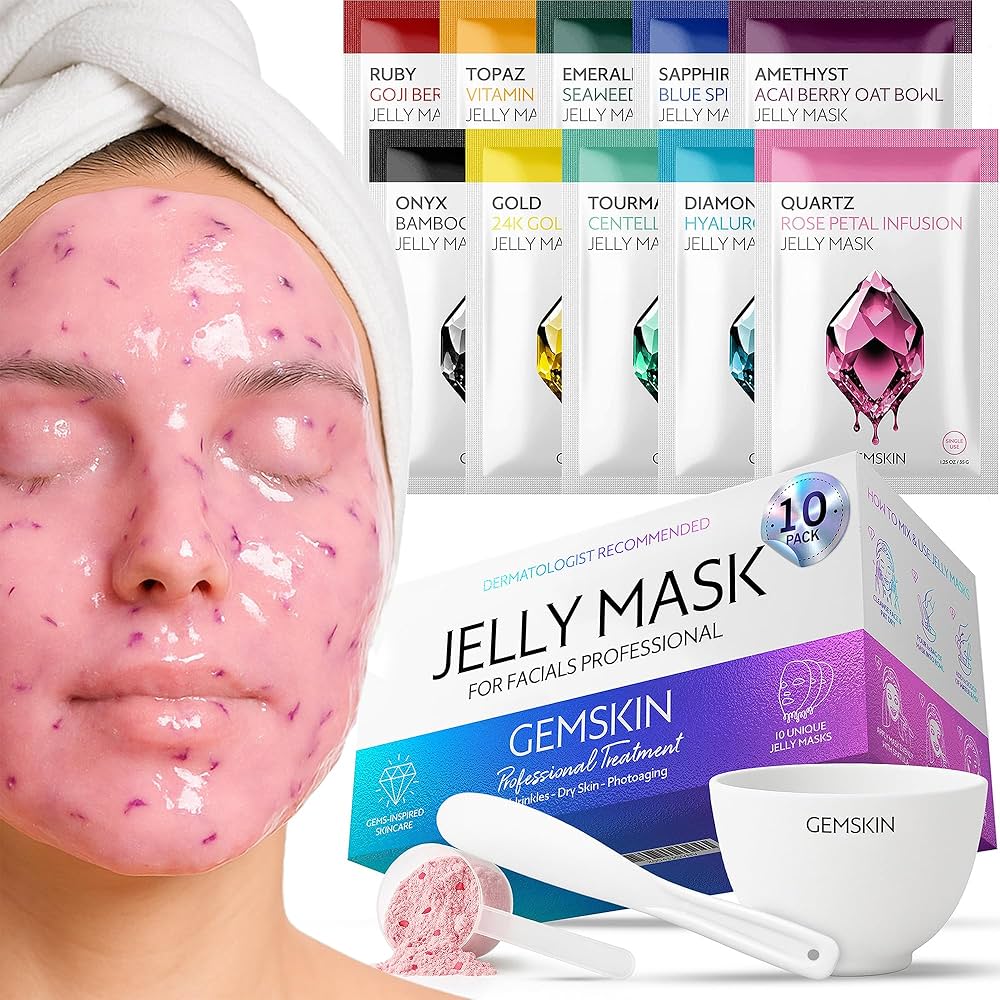 Amazon.com : GEMSKIN Jelly Mask for Facials Peel-Off - 10 Set Pack