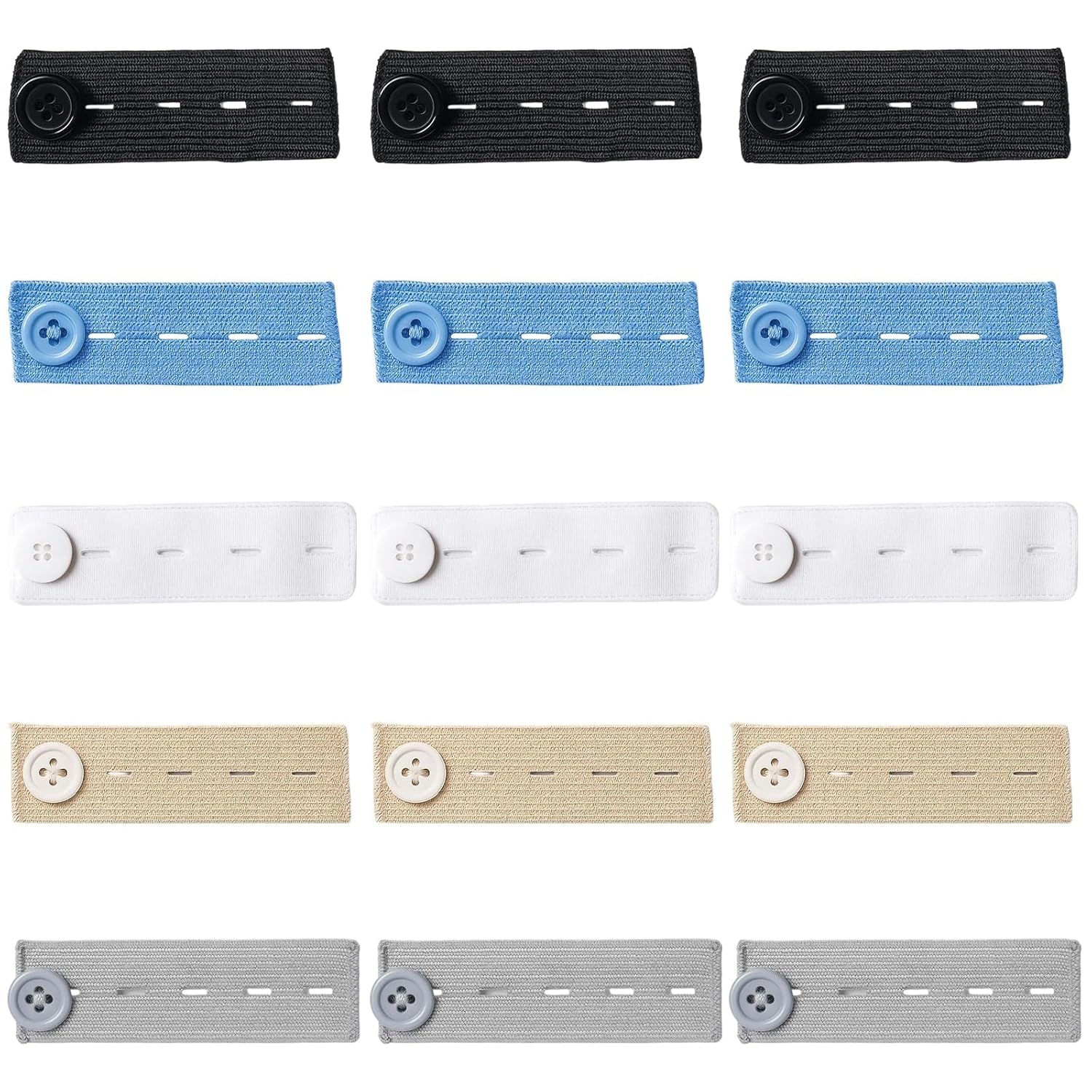 15 PCS Button Extenders for Jeans Pregnancy Pants Extender Maternity Pants Extender for Women Adjustable Waist Extenders for
